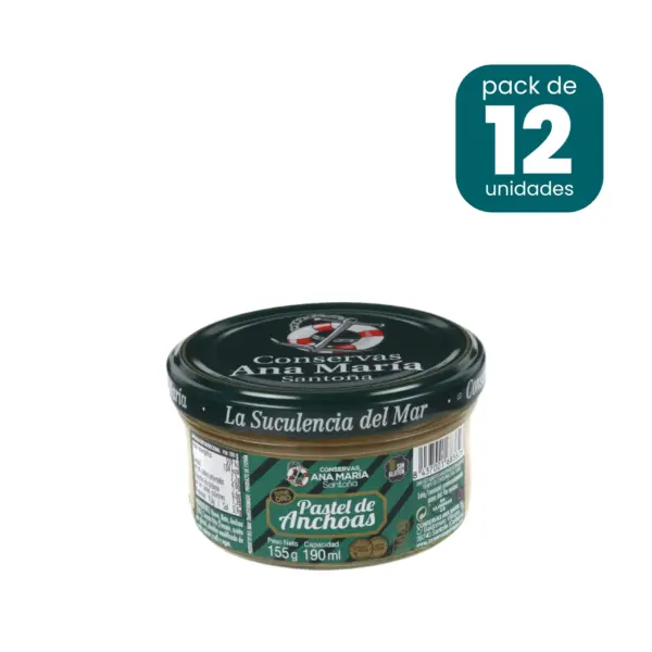 Pastel de anchoa 155g caja de 12