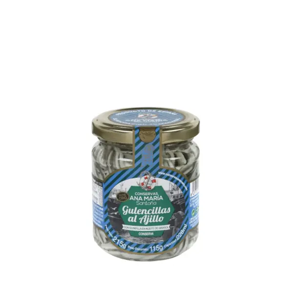 Gulencillas al ajillo en aceite de girasol 190g