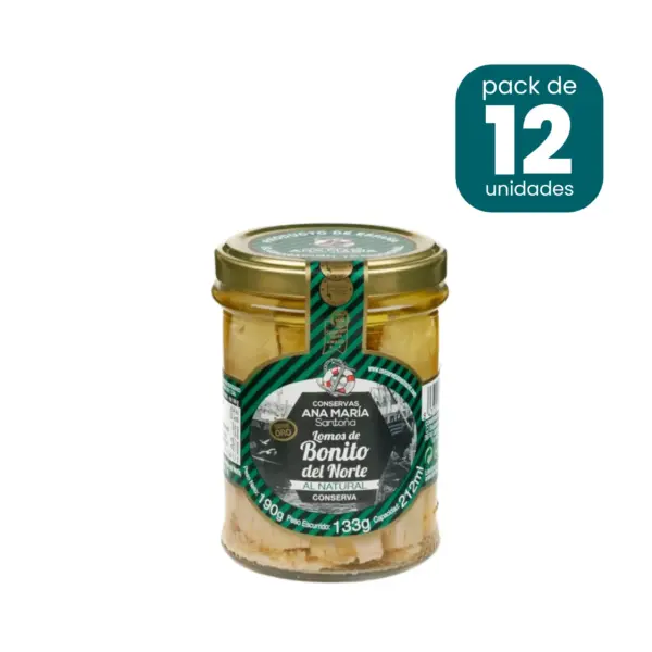 Lomo de Bonito del Norte al natural 190g caja de 12