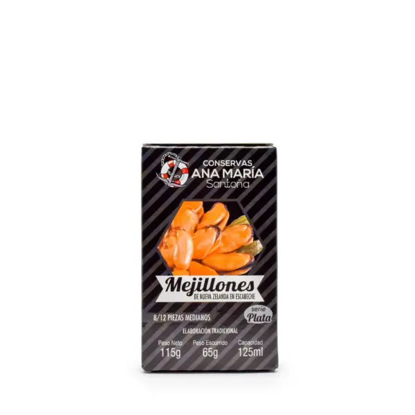 Mejillón frito en escabeche 8/12 115g